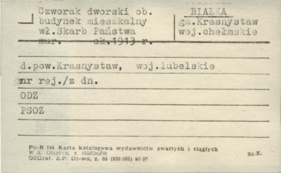 czworak dworski, ob. budynek mieszkalny, skan 1