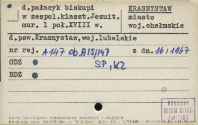 pałacyk biskupi w zespol. klaszt. Jezuit., skan 1