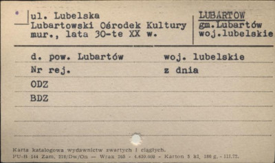 Lubartowski Ośrodek Kultury, skan 1
