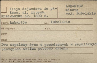 aleja dojazdowa do pałacu, skan 1