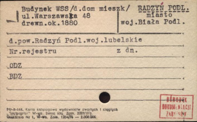 budynek WSS /d. dom mieszkalny/, skan 1