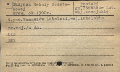 Budynek Szkoły Podstawowej, skan 1