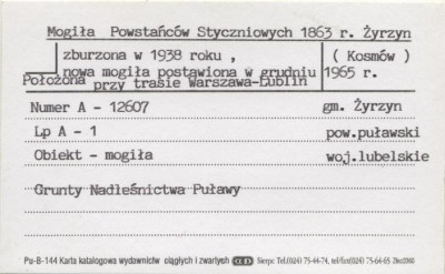 mogiła powstańców styczniowych 1863 r., skan 1