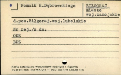 pomnik Henryka Dąbrowskiego, skan 1