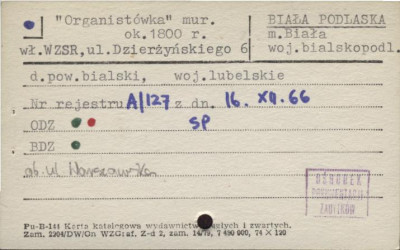 organistówka, skan 1