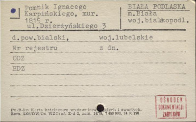 pomnik Ignacego Karpińskiego, skan 1