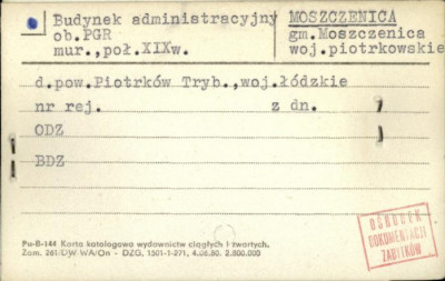 budynek administracyjny ob. PGR, skan 1