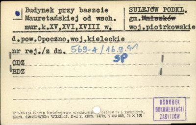 budynek przy baszcie Mauretańskiej od wsch., skan 1