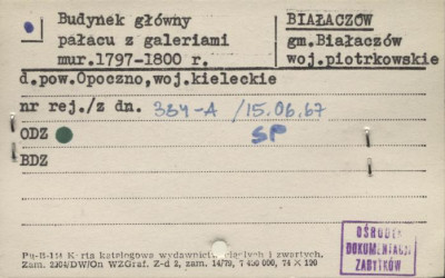 budynek główny pałacu z galeriami, skan 1
