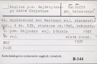 kaplica pw. Najświętszego Serca Chrystusa, skan 1