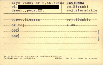 młyn wodny, ob. ruina, skan 1