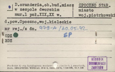 oranżeria, ob. budynek mieszkalny, skan 1