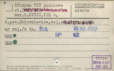 oficyna III pałacowa, ob. instytut warzywnictwa, skan 1