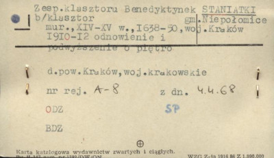 zespół klasztoru benedyktynek, klasztor, skan 1