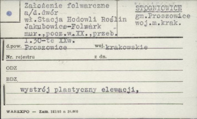 założenie folwarczne a/d. dwór, skan 1