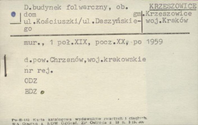 budynek folwaryczny, ob. dom, skan 1