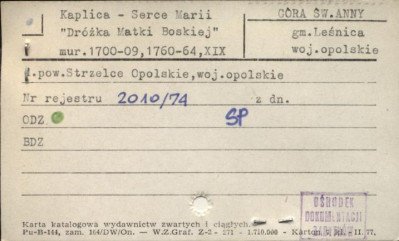 Kaplica-Serce Marii, Dróżka Matki Boskiej, skan 1
