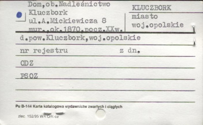 dom, ob. Nadleśnictwo Kluczbork, skan 1