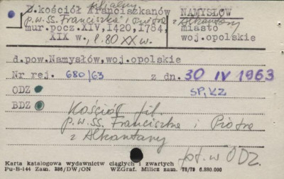 kościół par. pw. św. Franciszka z Asyżu i św. Piotra z Alkantary, skan 2