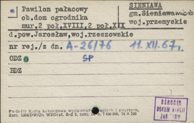 pawilon pałacowy ob. dom ogrodnika, skan 1