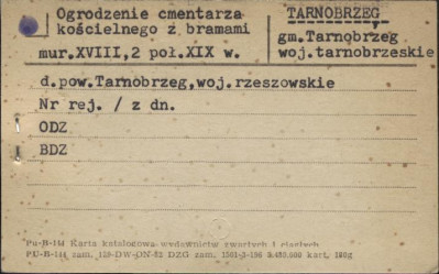 ogrodzenie cmentarza kościelnego z bramami, skan 1