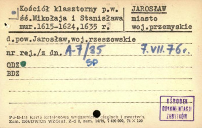 kościół pw. śś. Mikołaja i Stanisława - zespół klasztorny benedyktynek , skan 1