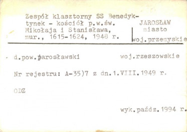 kościół pw. śś. Mikołaja i Stanisława - zespół klasztorny benedyktynek , skan 2
