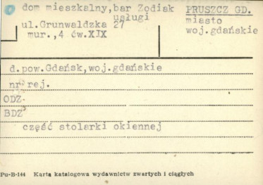 dom mieszkalny, bar zodiak, usługi, skan 1