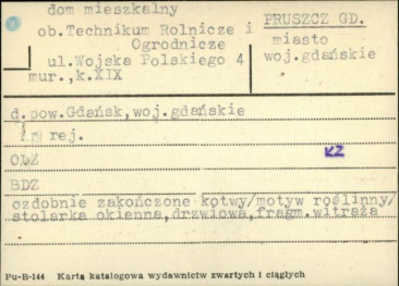 dom mieszkalny ob. technikum rolnicze i ogrodnicze, skan 1