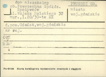dom mieszkalny ob. powszechna spółdzielnia spożywców, skan 1