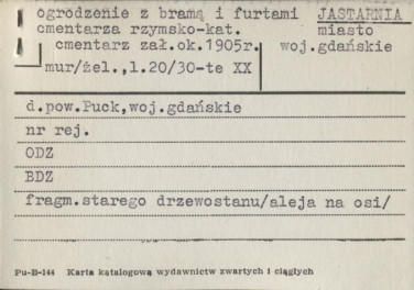 ogrodzenie z bramą i furtami cmentarza rzymsko-kat., skan 1