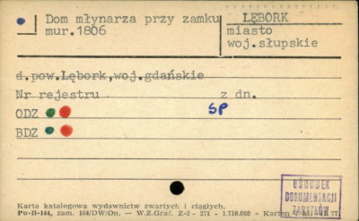dom młynarza przy zamku, skan 1