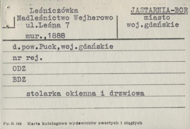 leśniczówka Nadleśnictwo Wejherowo, skan 1