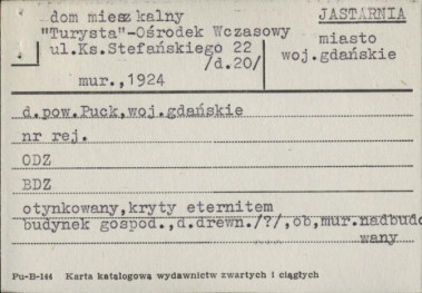 dom mieszkalny 'Turystyka' - Ośrodek Wczasowy, skan 1