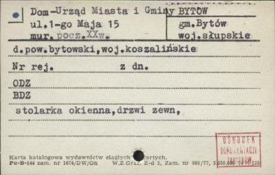 dom - Urząd Miasta i Gminy, skan 1