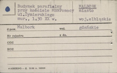budynek parafialny przy kościele MBN Pomocy, skan 1