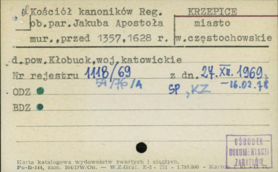 kościół kanoników reg., ob. par. Jakuba Apostoła, skan 1