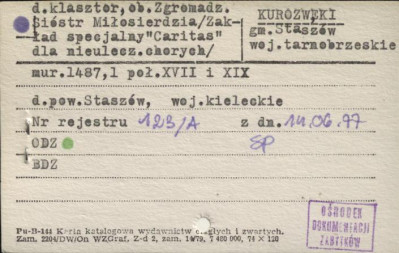 klasztor kanoników regularnych, ob. zakład specjalny Caritas, skan 1