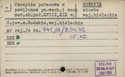 skrzydał pałacowe z pawilonem północno-wschodnim i zachodnim, skan 1