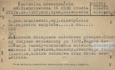 kamienica mieszczańska, skan 1