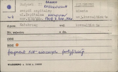 budynek II, brama radzikowska, zespół szpitalny, skan 1