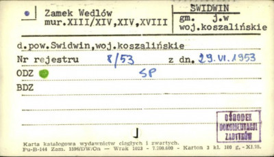 Zamek Wedlów, skan 1