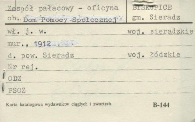zespół pałacowy - oficyna, ob. Dom Pomocy Społecznej, skan 1