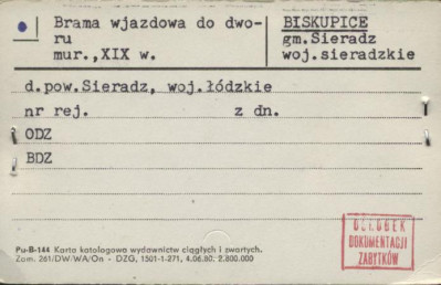 brama wjazdowa do dworu, skan 1