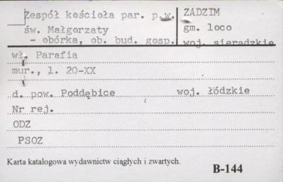 zespół kościoła par. pw. św. Małgorzaty - obórka, ob. budynek gosp., skan 1