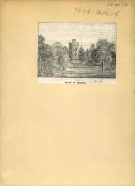 wycinek z „Przyjaciel Ludu” VI (1839) zawierający reprodukcje ryciny ukazującej wieże zamkową                                                                  , skan 1