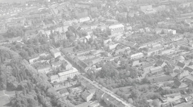 układu urbanistyczny. Widok ogólny układu urbanistycznego miasta od strony południowej , skan 1