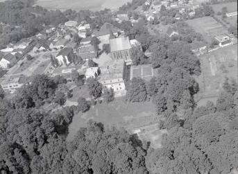 układ przestrzenny miasta z pałacem. Widok od strony południowej, skan 1