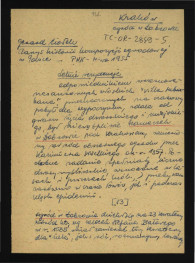 wypis z Ciołek G., Zarys historii kompozycji ogrodowej w Polsce, Warszawa ok. 1955, s. 13 i 32 dotyczący rezydencjonalnego charakteru posesji oraz miejscowego ogrodu , skan 1