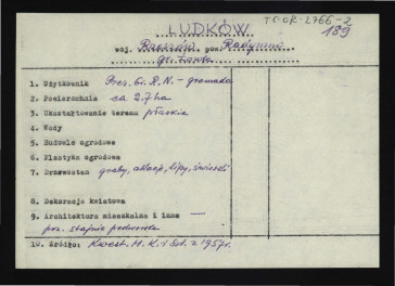 wypis z Kwestionariusz Ministerstwa Kultury i Sztuki z 1957 r. , skan 1